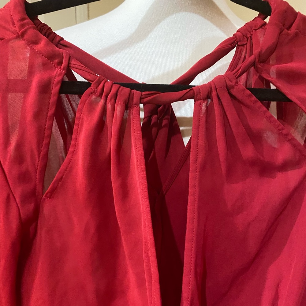 Bebe Red Top - Picture 3 of 12
